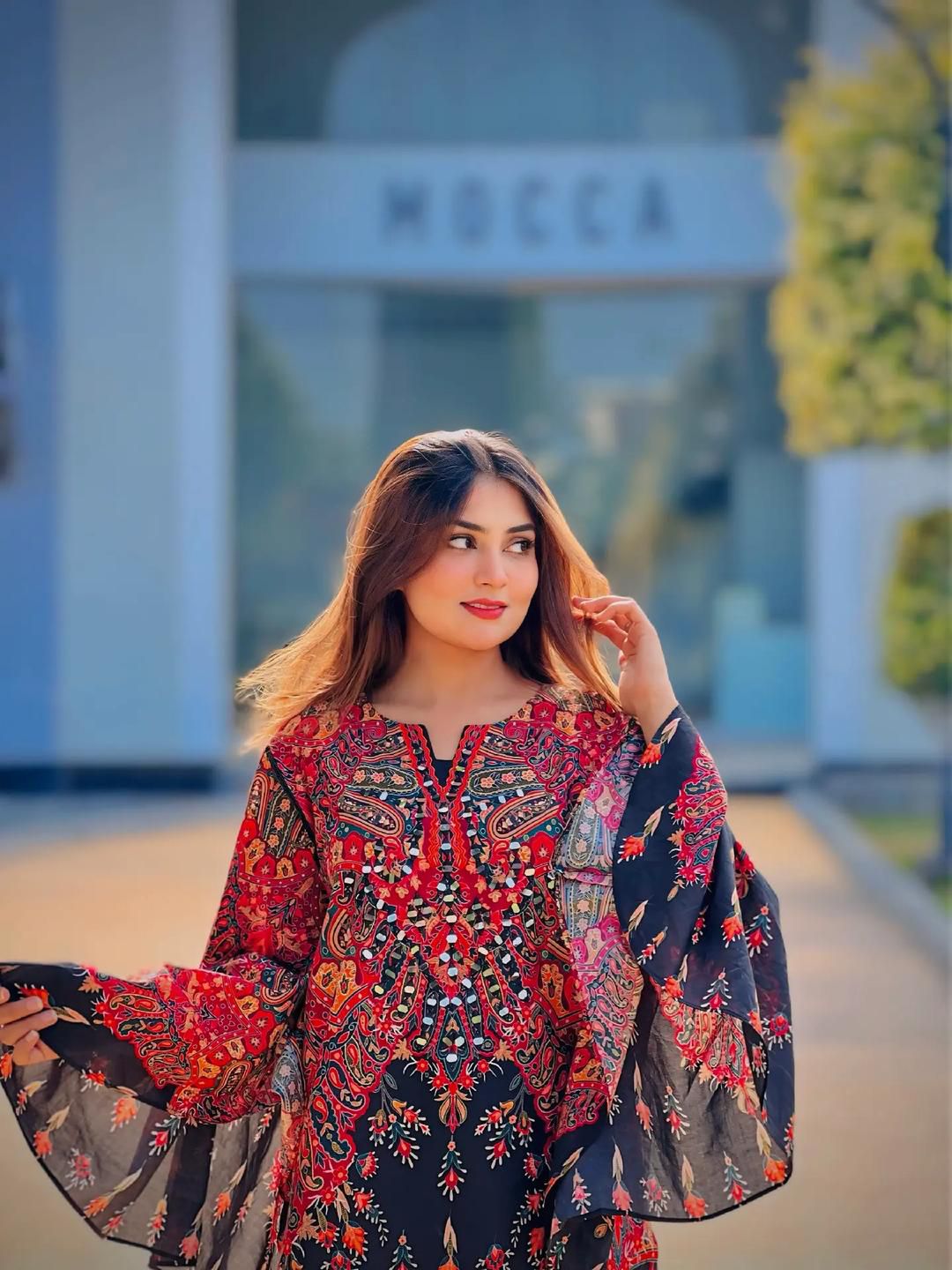 COTTON PRINT EMBROIDERY 2 PIECE