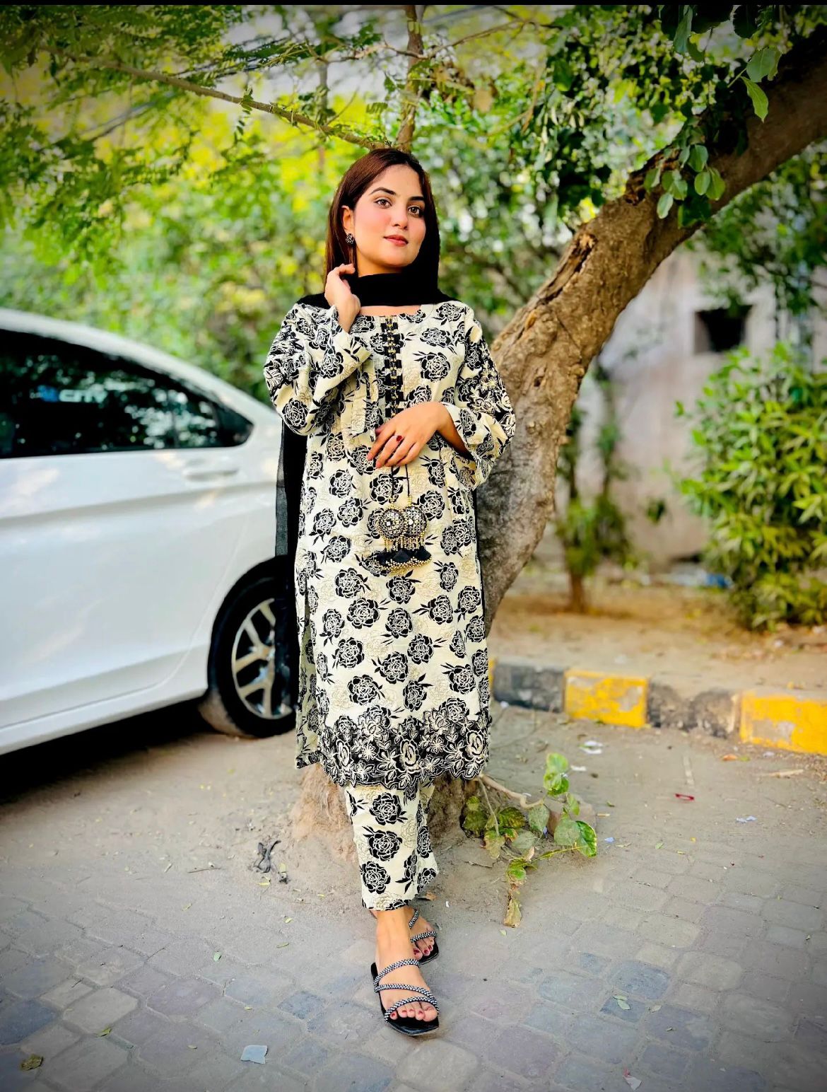 COTTON PRINT EMBROIDERY 2 PIECE