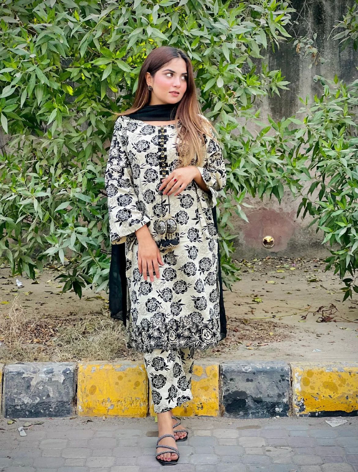 COTTON PRINT EMBROIDERY 2 PIECE