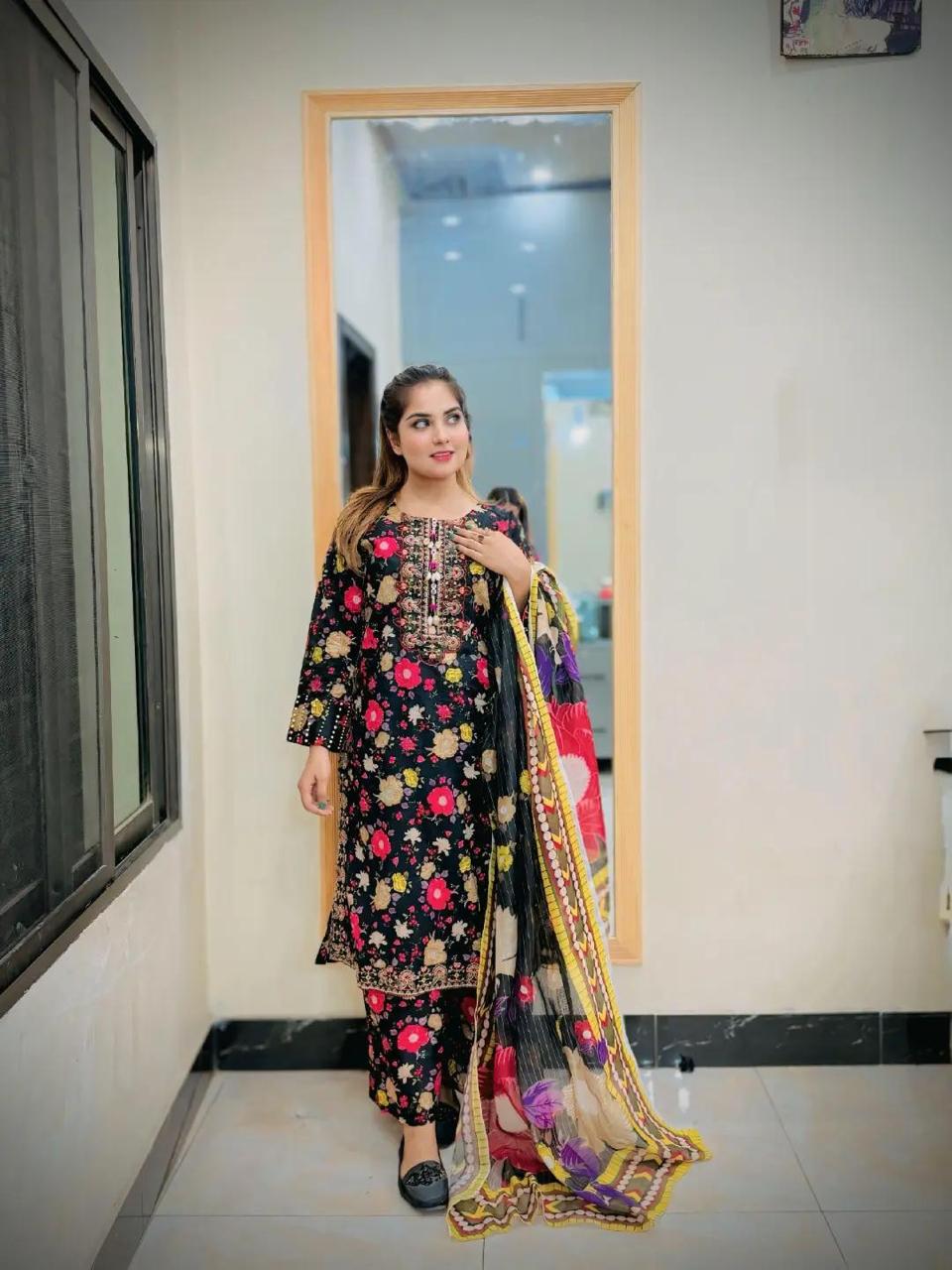COTTON EMBROIDERY PRINT 3 Piece