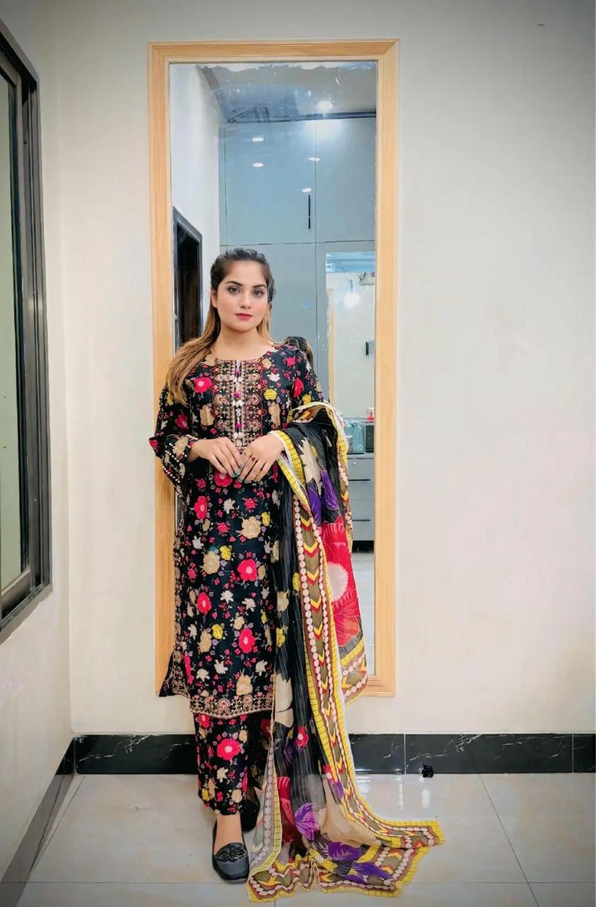 COTTON EMBROIDERY PRINT 3 Piece