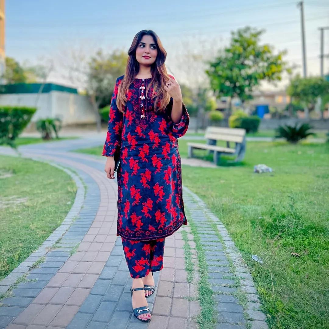 COTTON PRINT EMBROIDERY 2 PIECE