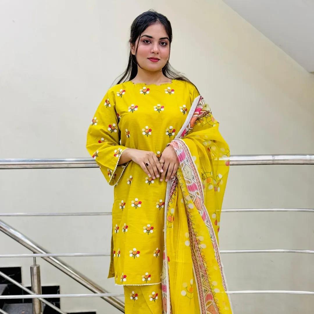 COTTON EMBROIDERY 3 PIECE