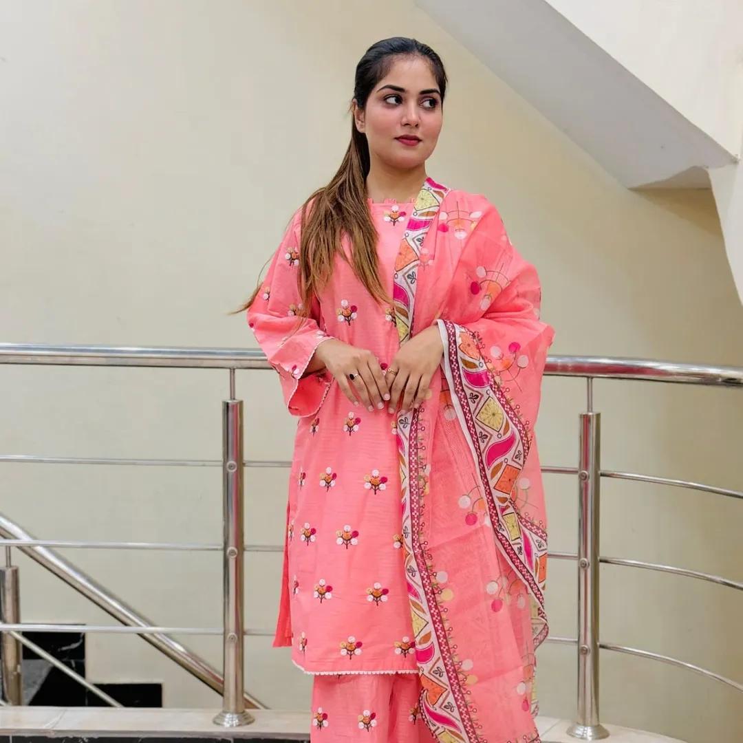 COTTON EMBROIDERY 3 PIECE