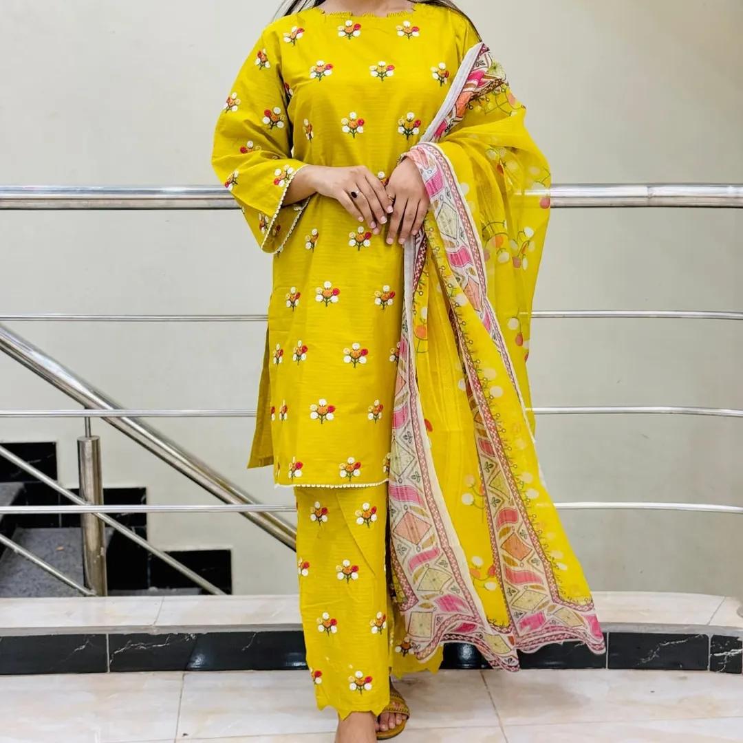 COTTON EMBROIDERY 3 PIECE