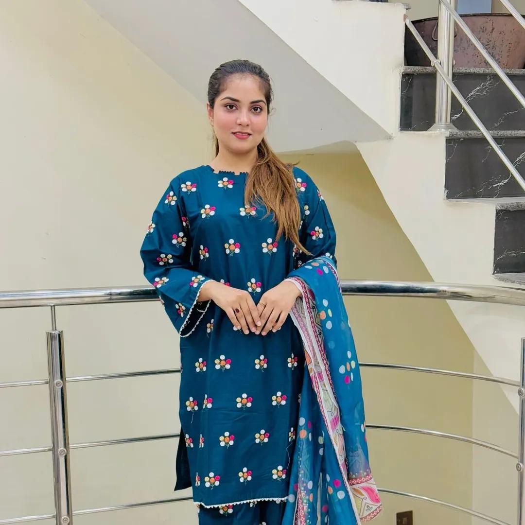 COTTON EMBROIDERY 3 PIECE