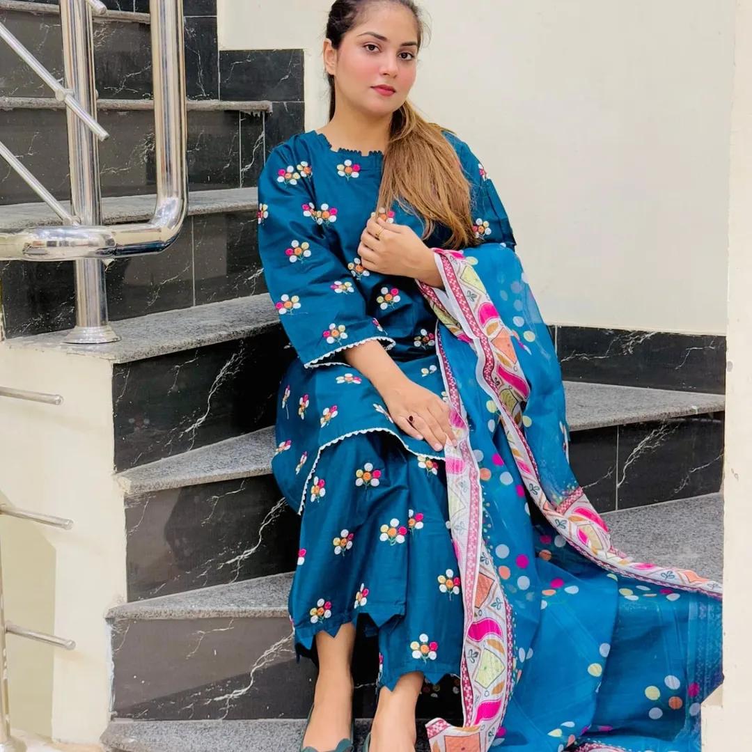 COTTON EMBROIDERY 3 PIECE
