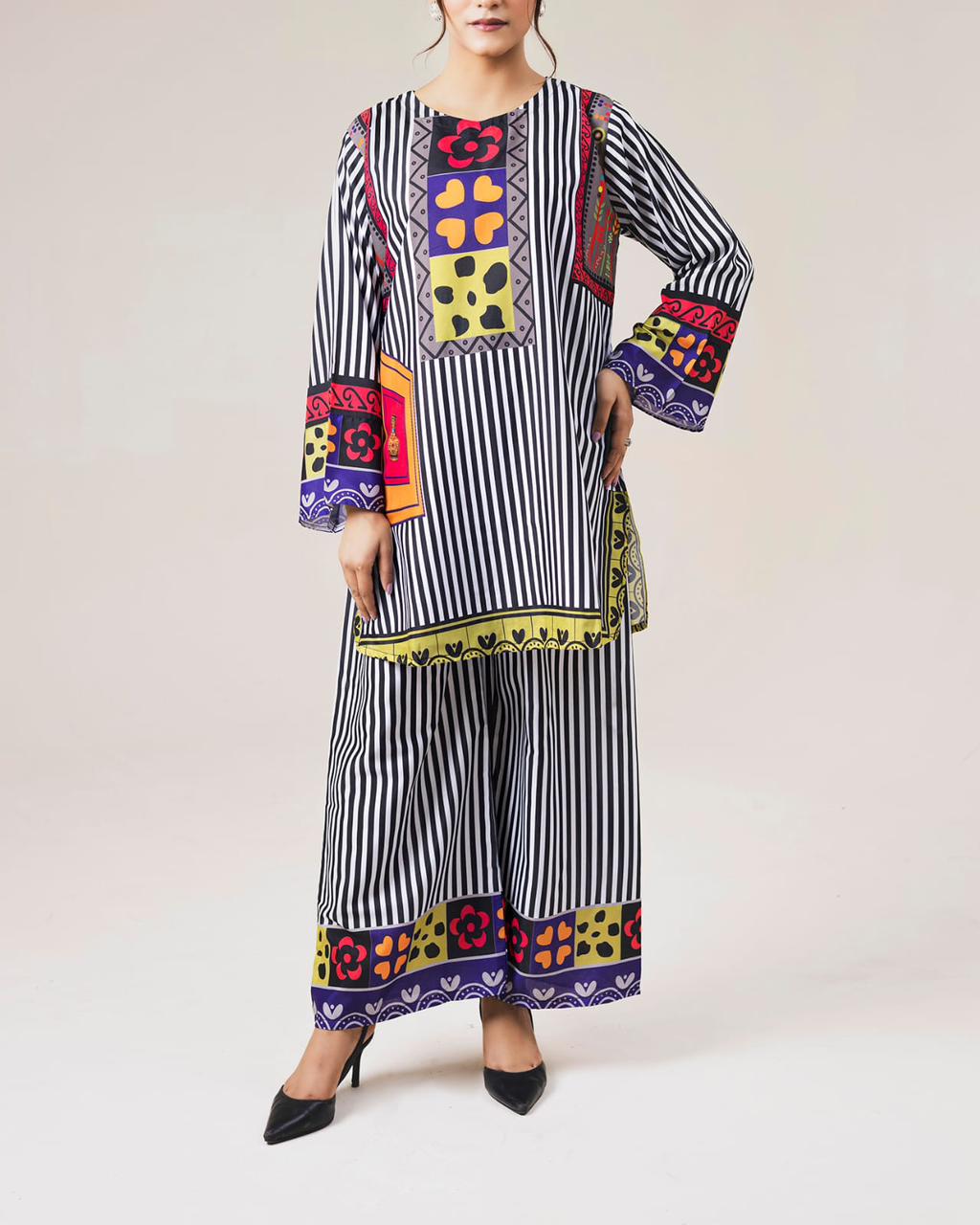 2 PIECE STITCHED SUMMER DRESS