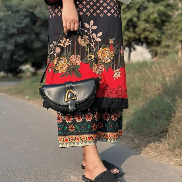 2 PC Stitched Print Lawn Long Shirt Suit